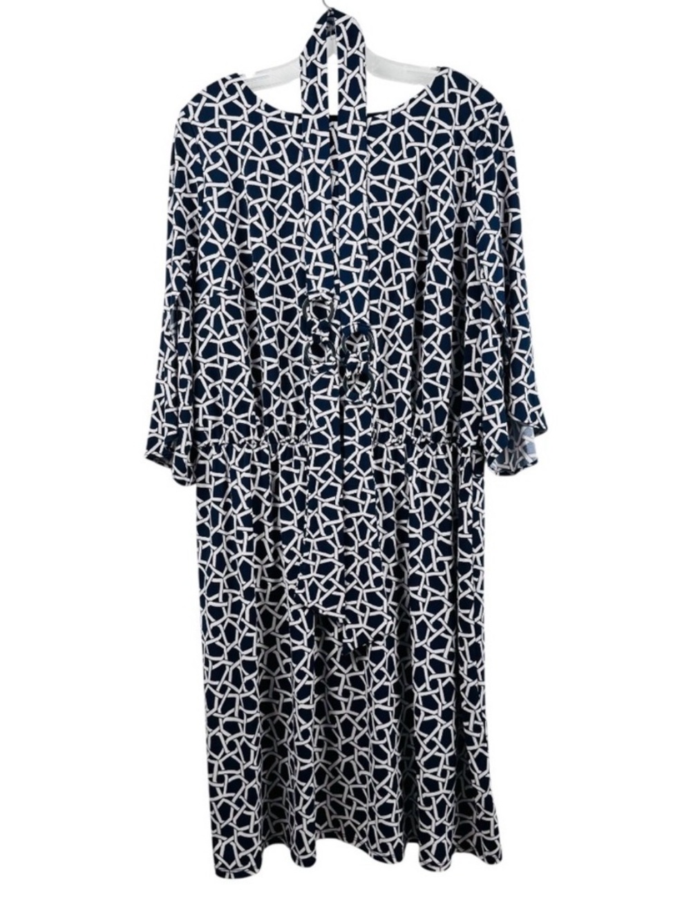 Chaus Navy Print Dress Size 2X - Picture 6 of 16